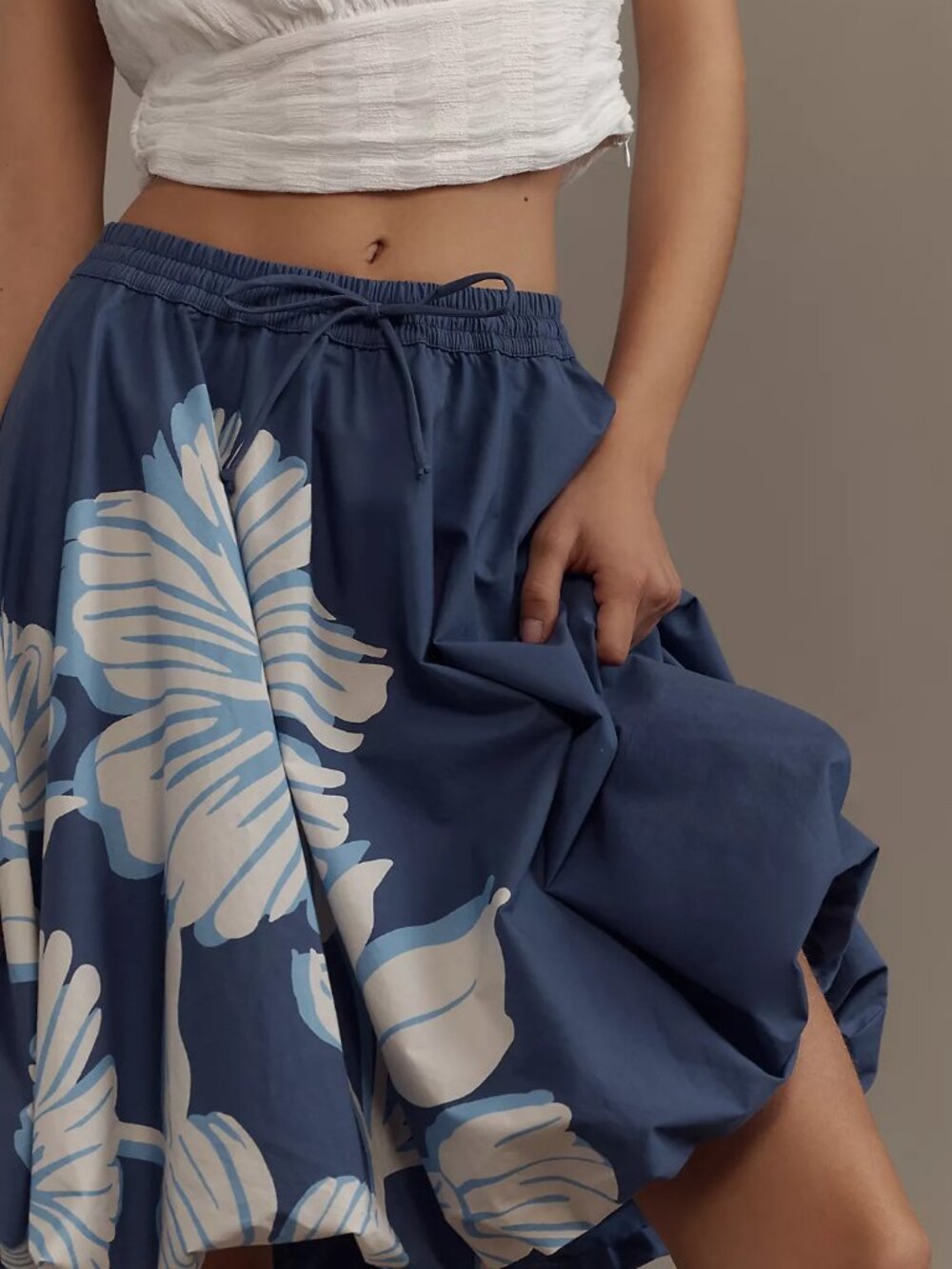 Maeve Drawstring Knee-Length Bubble Skirt Size Medium - Picture 4 of 10